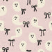 Ghosts with Black Bows on Light Pink