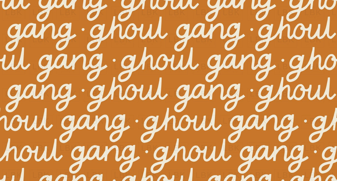 Ghoul Gang Halloween On Burnt Orange