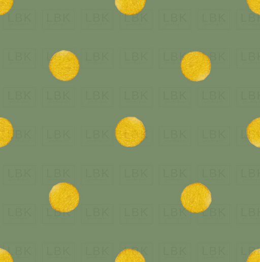 Gold Polka Dot Green