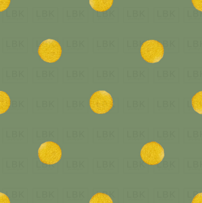 Gold Polka Dot Green