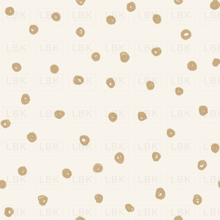 Gold Tan Dots On Cream