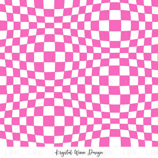 Groovy Funky Check Hot Pink