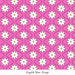 Groovy Wave Flowers Hot Pink