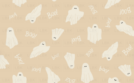 Halloween Boo Ghosts On Off White