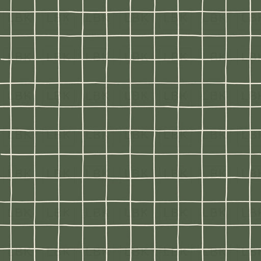 Halloween Grid Off White On Green