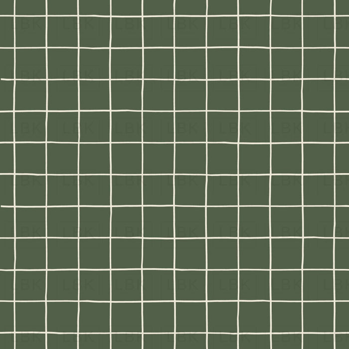 Halloween Grid Off White On Green