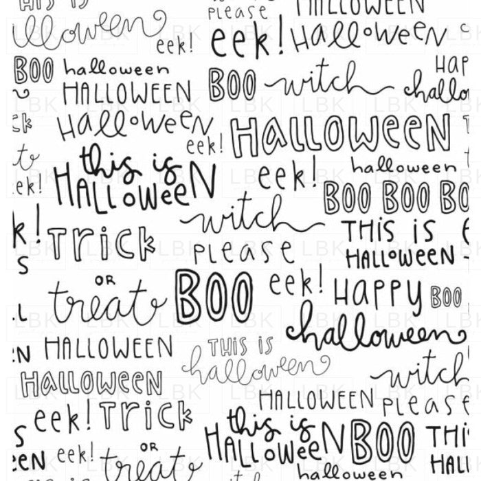 Halloween Words (White)