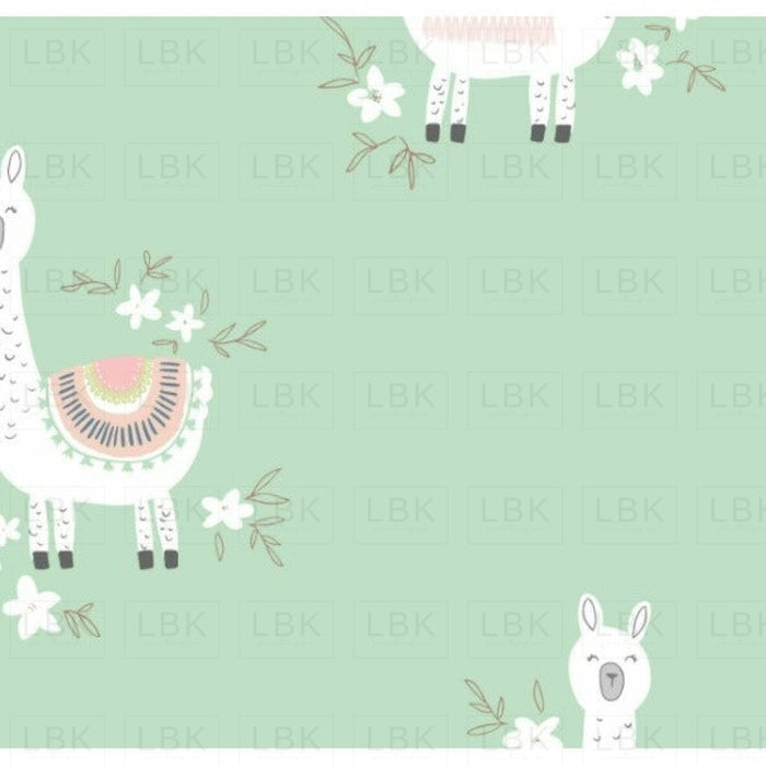 Happy Llama On Green