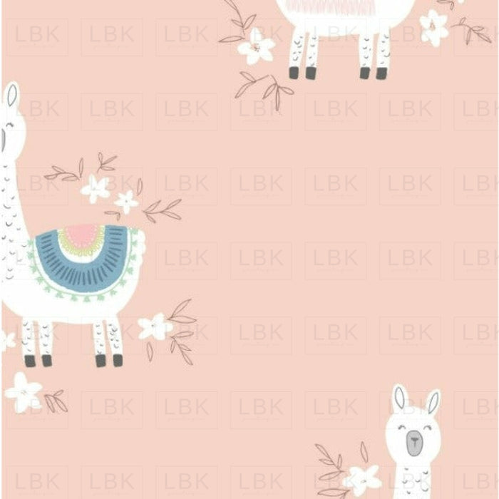 Happy Llama On Peach