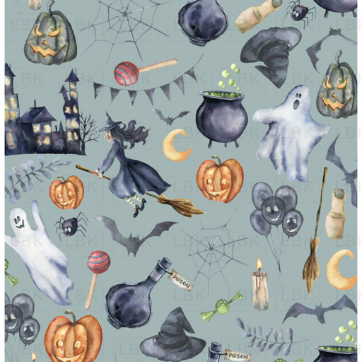 Haunted House On Tower Gray Blue