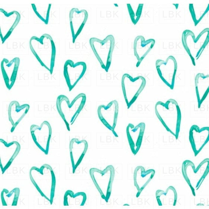 Hearts A Mess Teal Large