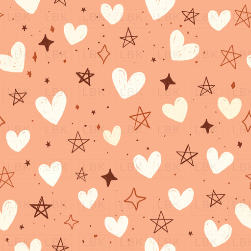 Hearts And Stars Peach