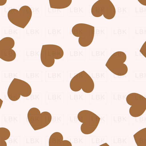 Hearts Pattern Brown