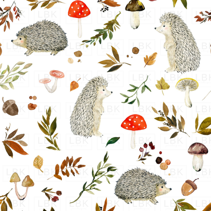 Hedgehogs And Fall Foliage
