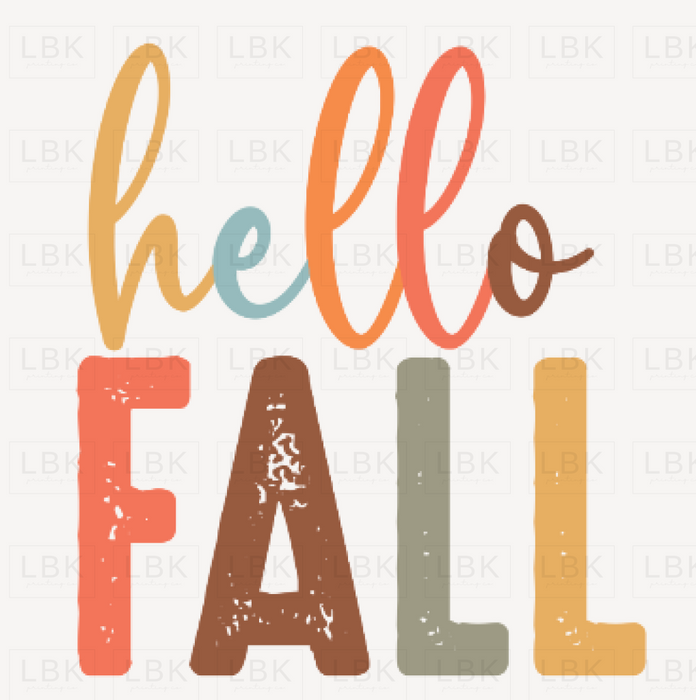 Hello Fall - Distressed