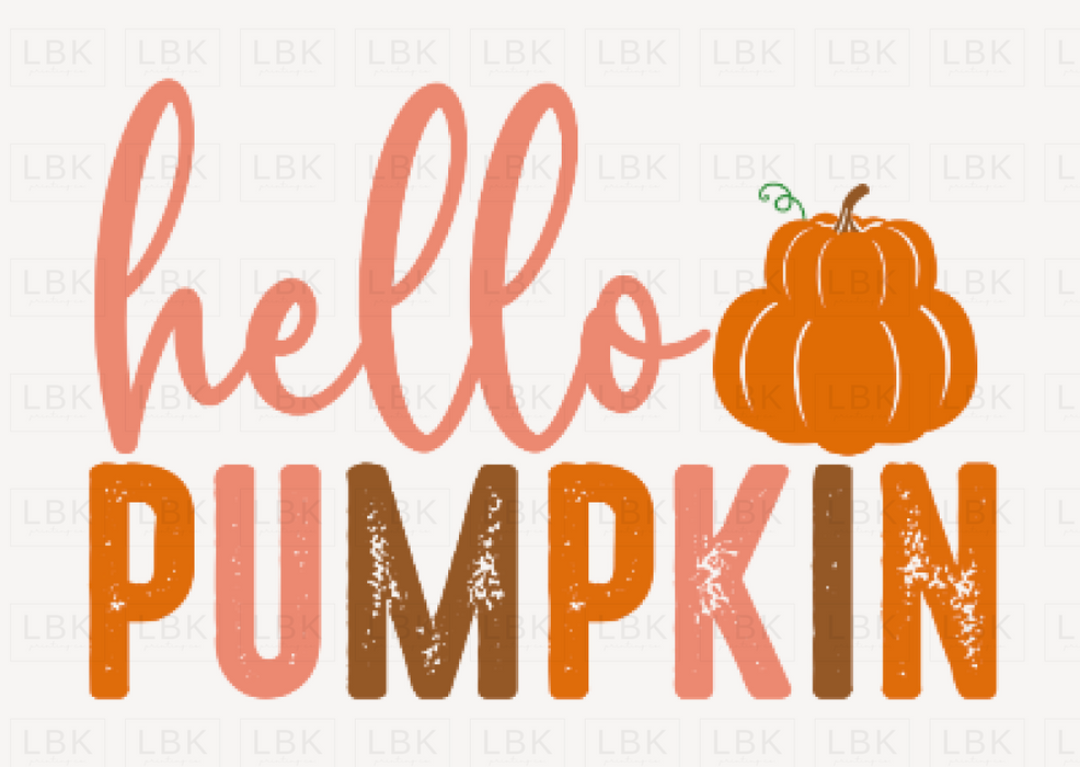 Hello Pumpkin - Distressed