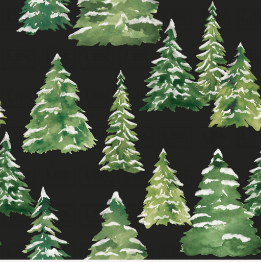 Holly And Pine Forest Black