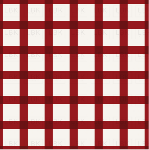 Holly And Pine Plaid Red