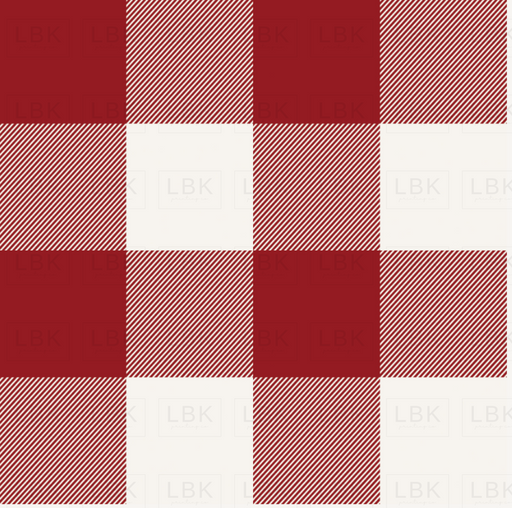 Holly And Pine Plaid Red Cream