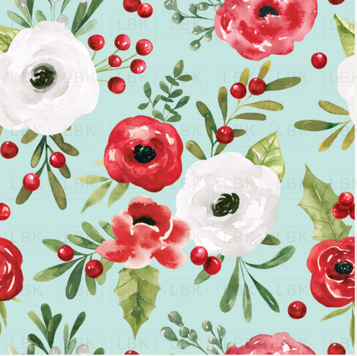 Holly And Pine Winterfloral Blue