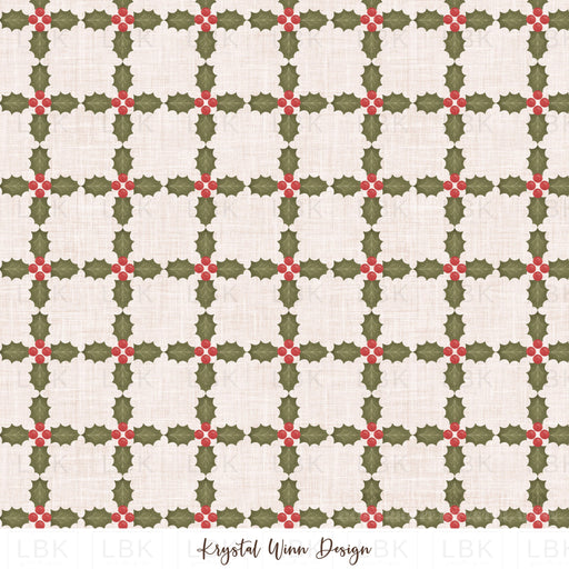 Home For Christmas Holly Plaid