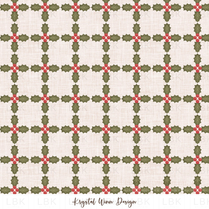 Home For Christmas Holly Plaid