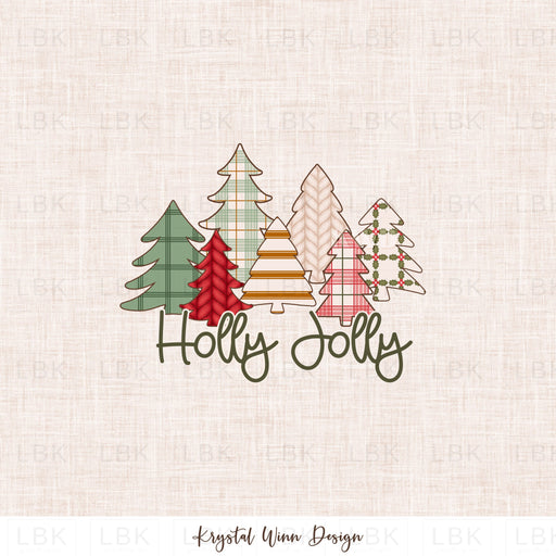 Home For Christmas Panel- Holly Jolly