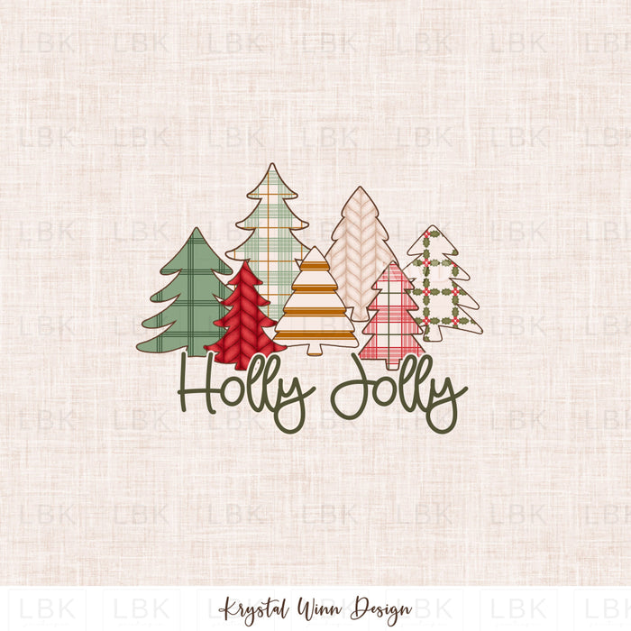 Home For Christmas Panel- Holly Jolly