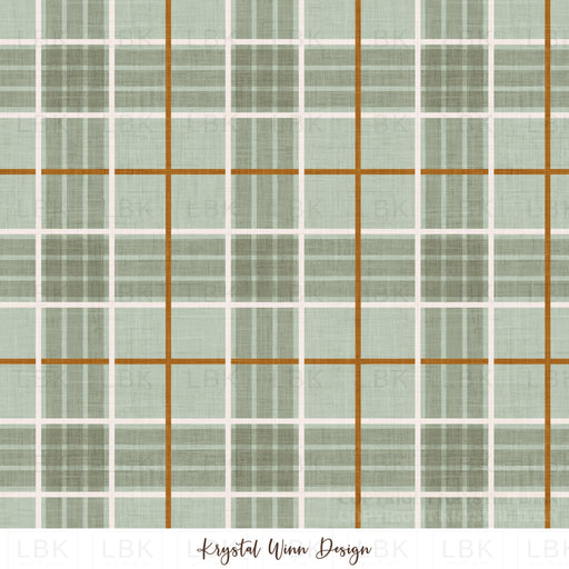 Home For Christmas Plaid Sage