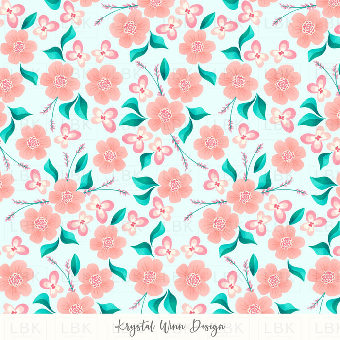 Hoppy Easter Floral Pink