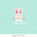 Hoppy Easter Panel- Hip Hop Mint