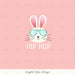 Hoppy Easter Panel- Hip Hop Peach