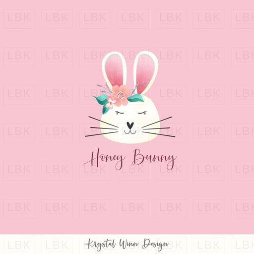 Hoppy Easter Panel- Honey Bunny Pink