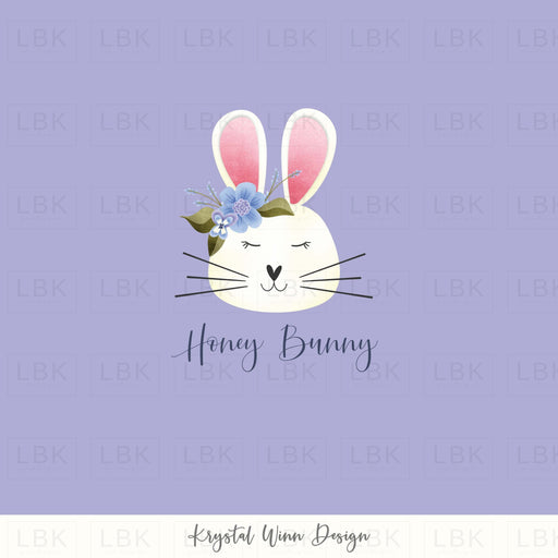 Hoppy Easter Panel- Honey Bunny Purple