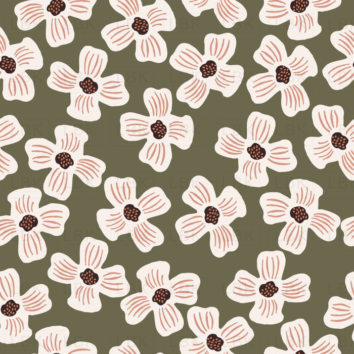 Ivory Petals In Olive