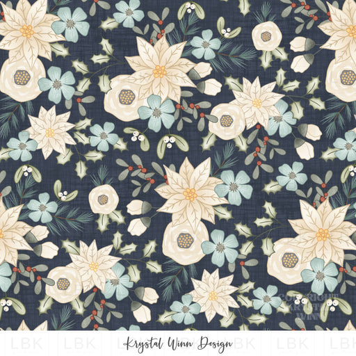 Jolly White Floral Navy