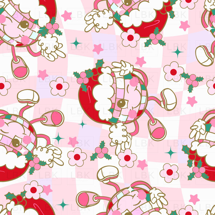 Joy To The World Disco Ball Pattern Pink