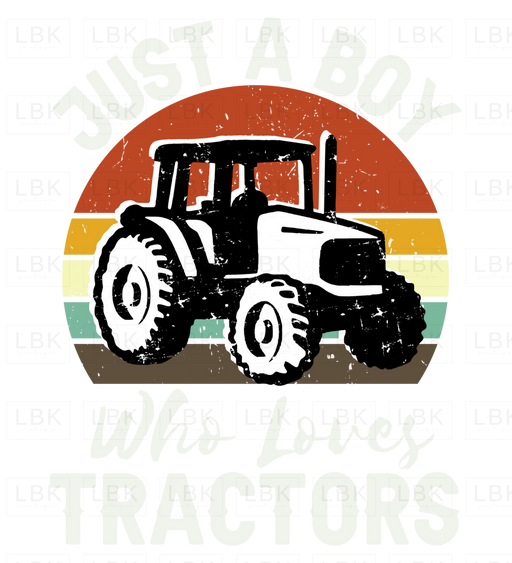 Just A Boy Who Loves Tractors - Cream