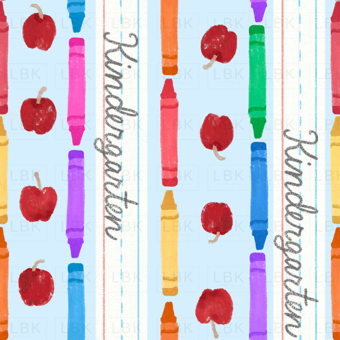 Kindergarten stripe light blue