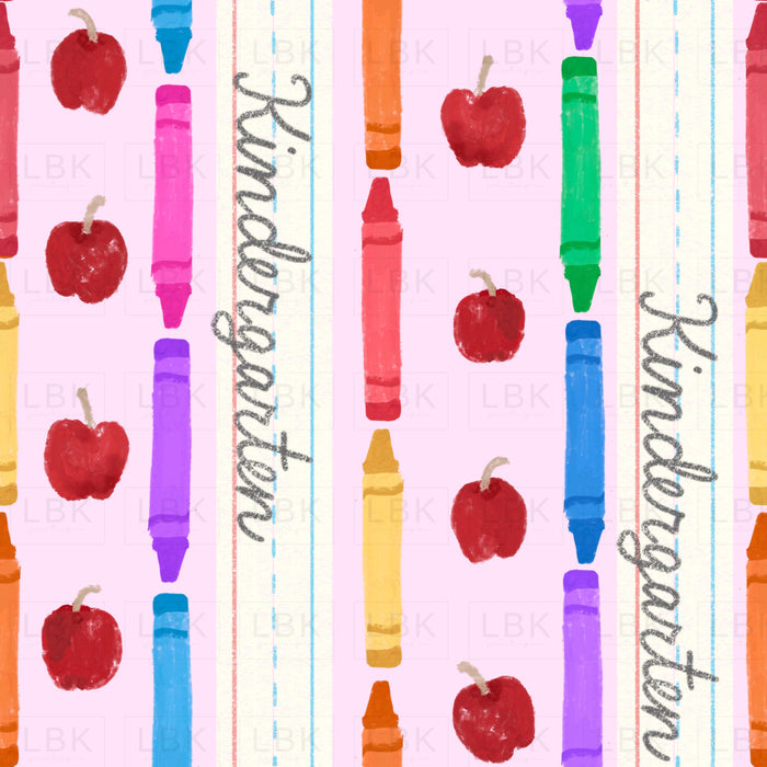 kindergarten stripe light pink