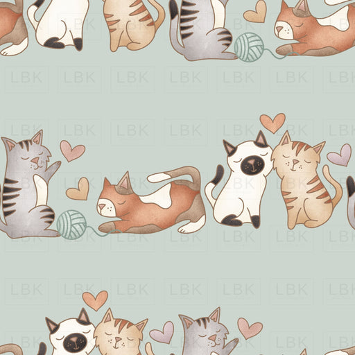 Kitty Love Cat Stripe Baby Mint