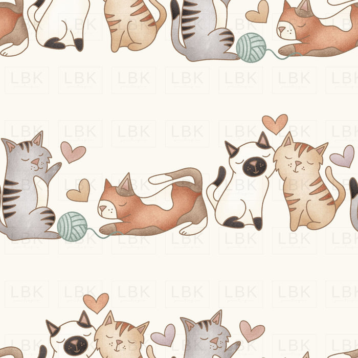 Kitty Love Cat Stripe White