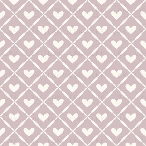 Kitty Love Heart Lattice Lavender