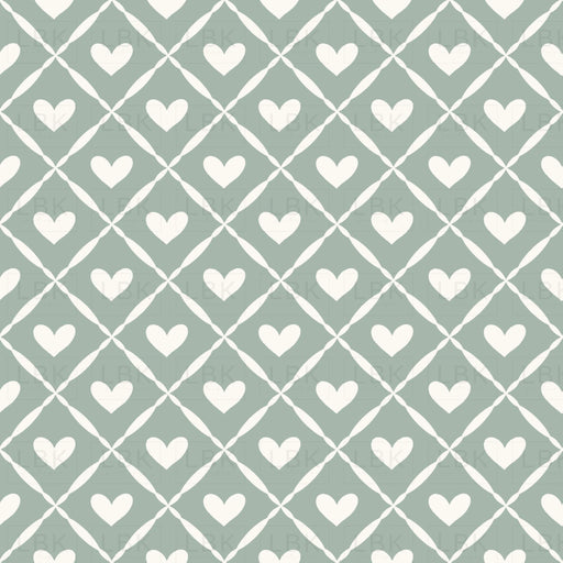 Kitty Love Heart Lattice Mint