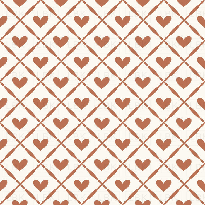 Kitty Love Heart Lattice Red