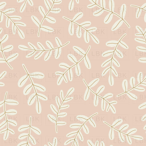 Lined Leaves-Pastel Rose Tan