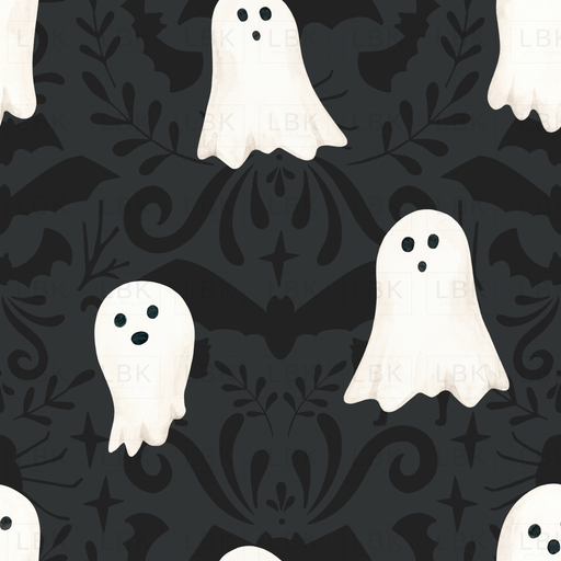 Little Boo Ghost Ornate-Black