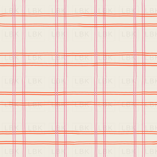 Little Valentine Double Grid In Red And Pink Mauve Fabric