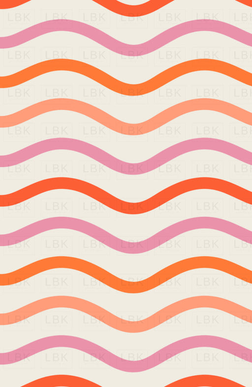 Little Valentine Multicolor Wave Stripe Fabric