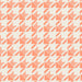 Little Valentine Striped Houndstooth In Coral Pink Fabric